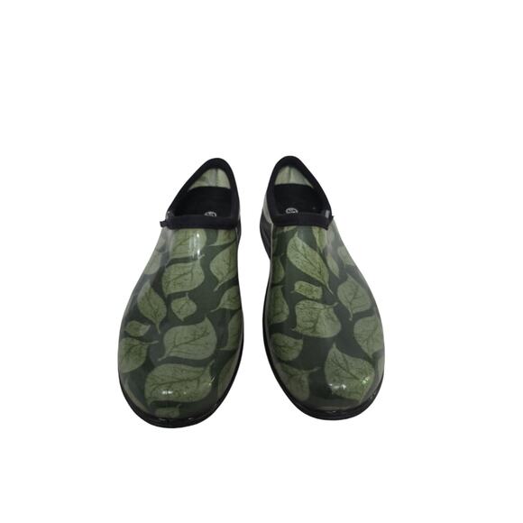 Sloggers Womens Rubber Clogs Size 10‎ Floral Green Cushioned Insoles Made USA - Picture 4 of 10